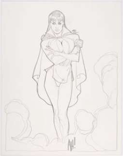 Adam Hughes - Phantom Lady Illustration Original Art (undated). Adam Hughes’ flair for drawing beautiful women - | Heritage