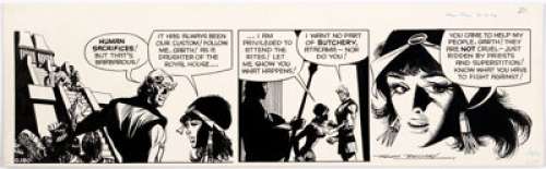 Frank Bellamy Garth Daily Comic Strip G-180 Original Art dated 7-31-73 (Daily Mirror, 1973).  This daily strip - | Heritage