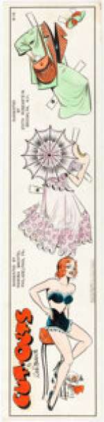 Dale Messick Brenda Starr Fashion Cut-Outs Sunday Companion Comic Strip Original Art dated 8-14-49 (Chicago - | Heritage