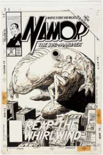 John Byrne Namor, the Sub-Mariner #13 Cover Original Art Group of 2 (Marvel, 1991). One of Marvel’s (as Timely - | Heritage