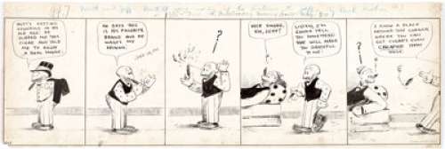 Bud Fisher Mutt and Jeff Daily Comic Strip Original Art dated 6-26-23 (H. C. Fisher, 1923). Bud Fisher’s - | Heritage