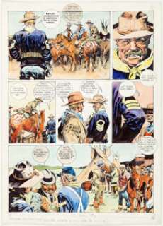 Renzo Calegari - Western Page 50 Original Art (c. 1970-80s). Italian born Renzo Calegari began his professional -