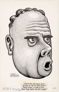 Basil Wolverton Jest Illustration Original Art (Humorama, c. 1950s). Basil Wolverton has long been known for - | Heritage