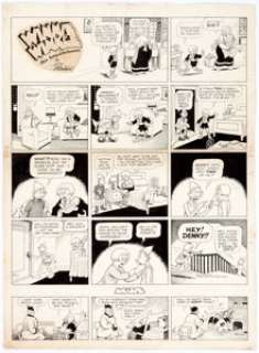 Martin Branner Winnie Winkle, the Breadwinner Sunday Comic Strip Original Art dated 3-7-43 (Chicago Tribune, - | Heritage