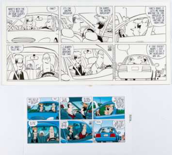 Jeff Parker Dustin Sunday Comic Strip Original Art dated 9-21-2014 (King Features Syndicate, 2014)....