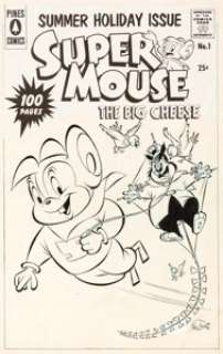Gene Fawcette Supermouse, the Big Cheese, Summer Holiday Issue #1 Cover Original Art and Production Pa... (Total: 2 Original Art) | Heritage
