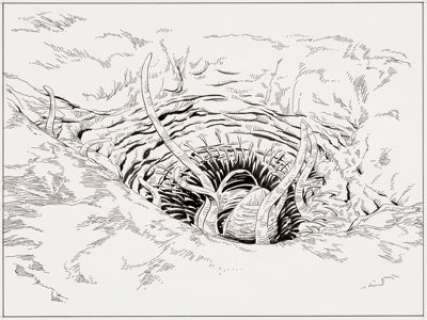 Rick Hoberg Star Wars Sarlacc Pit Illustration Original Art (Lucasfilm, undated).... | Heritage