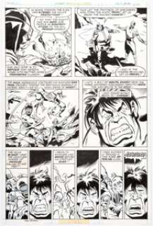 Sal Buscema and Joe Staton Incredible Hulk #203 Story Page 12 Original Art (Marvel, 1976). The Hulk is on a rampage, - | Heritage