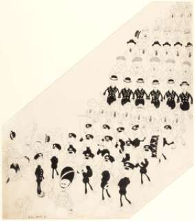 John Held Jr. Marching Men Original Art (c. 1920s).... | Heritage