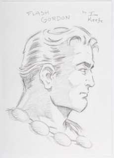 Jim Keefe - Flash Gordan Convention Sketch Original Art (undated)....