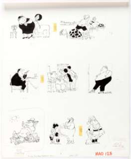 Paul Coker Jr. MAD Magazine #128 Complete 2-Page Story "You Know You’re Really Overweight When..." Original Art (E... (Total: 2 Original Art) | Heritage