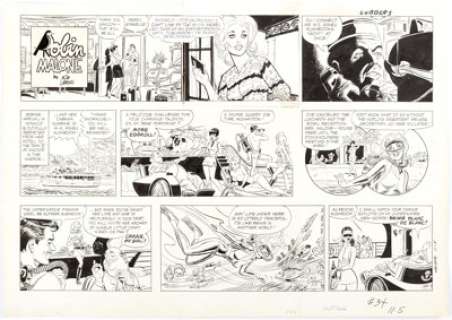 Bob Lubbers Robin Malone Sunday Comic Strip Original Art dated 11-5-67 (NEA, 1967).... | Heritage