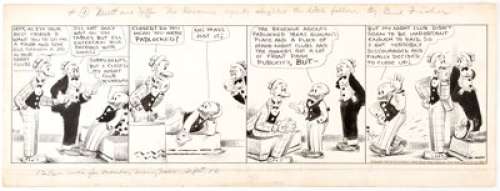 Bud Fisher Mutt and Jeff Daily Comic Strip Original Art dated 9-10-28 (H. C. Fisher, 1928).... | Heritage
