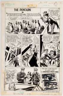 Curt Swan and Tex Blaisdell Hostess Fruit Pie Ad Complete 1-Page Story "Penguins On Parade!" Original Art (DC, 197... | Heritage
