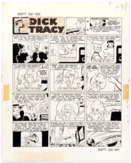 Chester Gould Dick Tracy Sunday Comic Strip Original Art dated 9-26-65 (Chicago Tribune Syndicate, 1965).... | Heritage