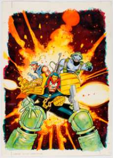  - Henry Flint 2000 AD Sci-Fi Special 1994 Cover Painting Judge Dredd Original Art (IPC/Fleetway, 1994)....