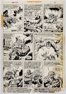  - Sal Buscema, Mike Esposito, and Frank Giacoia Marvel Two-In-One #7 Thing and Valkyrie Story Page 17 Original Art (...