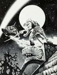 Stephen Fabian - Sci-Fi Barbarian Illustration Original Art (c. 1970s).... | Heritage