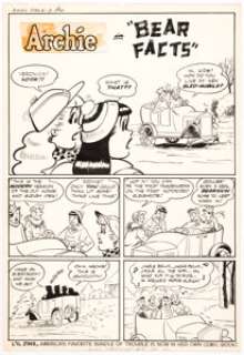 Harry Lucey Archie Giant Series Magazine #3 Complete 3-Page Story "Bear Facts" Original Art (Archie Comics, 1956).... (Total: 3 Original Art) | Heritage