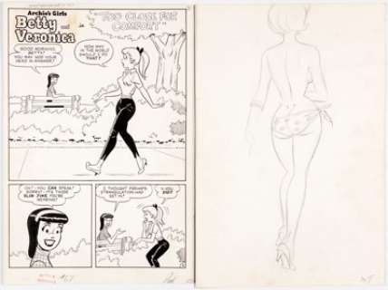 Dan DeCarlo and Rudy Lapick Archie’s Girls Betty and Veronica #67 Complete 5-Page Story "Too Close for... (Total: 5 Original Art) | Heritage