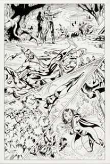 Alan Davis and Mark Farmer Avengers V3#38 Story Page 2 Triathlon, Warbird, and Scarlet Witch Original Art (Marvel,... | Heritage
