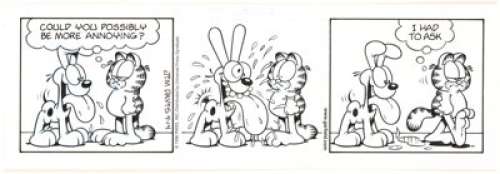 Jim Davis Garfield Daily Comic Strip Original Art dated 4-14-98 (United Feature Syndicate, 1998). ... | Heritage