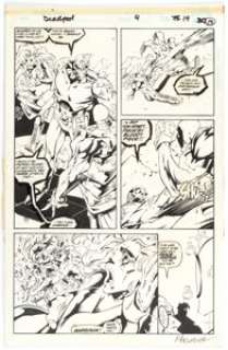 Joe Madureira and Harry Candelario Deadpool The Circle Chase #4 Story Page 15 Original Art (Marvel Comics, 1993).... | Heritage