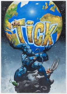 Simon Bisley The Tick 20th Anniversary Special Cover Original Art (New England Comics, 2007).... | Heritage