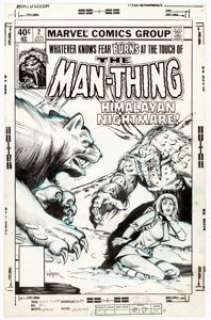 Bob Wiacek Man-Thing #2 Cover Original Art (Marvel, 1980).... | Heritage