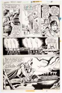 Dick Dillin and John Calnan World’s Finest Comics Story Page 8 Original Art (DC, 1975). Superman Jr. and Batman - | Heritage