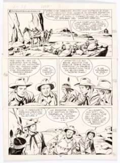 Guglielmo Letteri Tex Gigante #212 Page 50 Original Art (Sergio Bonelli Editore, 1978).  The saga of Tex Willer is -