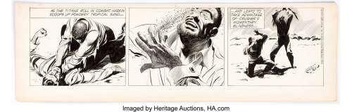 Alex Raymond Rip Kirby Daily Comic Strip Original Art dated 4-1-54 (King Features, 1954). This daily, titled on - | Heritage