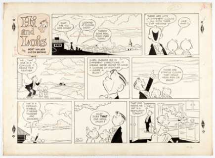 Dik Browne Hi and Lois Sunday Comic Strip Original Art dated 2-16-56 (King Features Syndicate, 1956)....