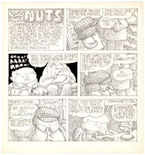 Gahan Wilson National Lampoon Magazine Complete 1-Page Story "Nuts" Original Art (NatLamp Publ., 1970s).... | Heritage