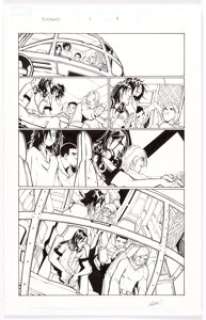 Humberto Ramos and Dave Meikis - Runaways #1 Story Page 4 (Marvel, 2008).