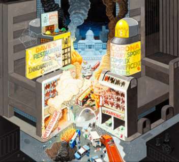 Al Jaffee | MAD Inside Back Cover Illustration " MAD Fold-In" Original Art (EC Publ., c. 1990s). | Heritage