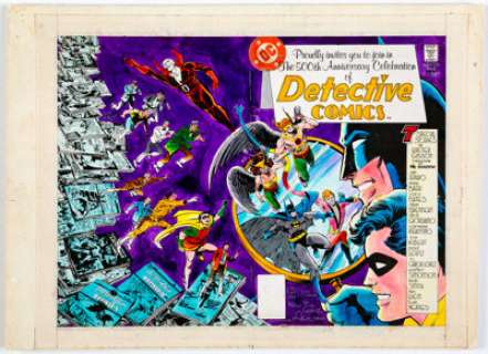 Jack Abel and Anthony Tollin - Detective Comics #500 Wraparound Cover Production Color Guide (DC, 1981).