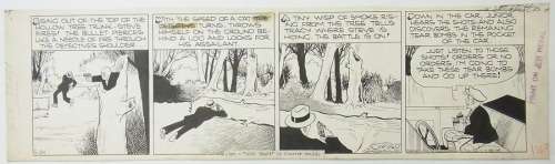 10: Gould, Chester Dick Tracy, 4 panel comic strip, sig | Hess Fine Auctions
