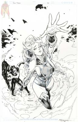 Published New Titans Issue 35 Cover Art by Stephen Segovia