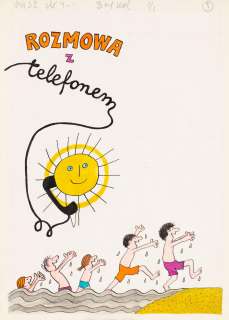 Bohdan Butenko (1931 - 2019) | Bohdan Butenko | "Rozmowa z telefonem" - ilustracja do czasopisma "Świerszczyk" | Desa Unicum