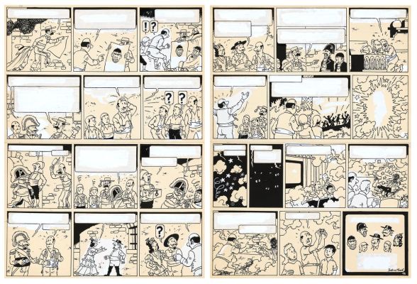 De Moor (Bob) | Lot 489 - Johan et Stephan, planches n°45 et 46 à l’encre… | AZ auction