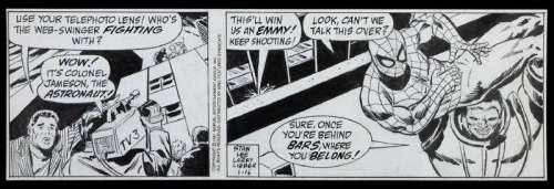 The Amazing Spider-Man Original Comic Strip Art 1-16-1991 | Goldberg Coins & Collectibles