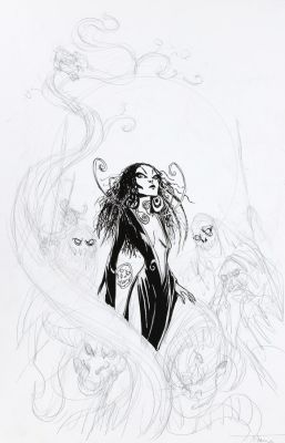 Tiburce | Lot 092 - La Forêt, illustration à l’encre de Chine et à… | AZ auction