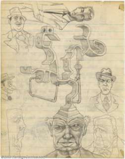 Robert Crumb - Original Sketches, French Proverbs (undated, early ’60s). More surreal sketches from the formative - | Heritage