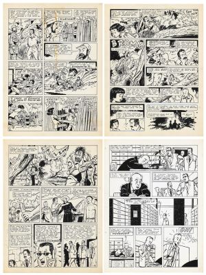 Craenhals | Lot 100 - Luc Tremplin, planches n°12 à 15 à l’encre de… | AZ auction