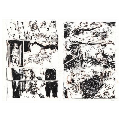 Ké Clero | DoggyBags volume 16 - Pages originales 24 et 25 - Pages originales | Achetez de l’Art