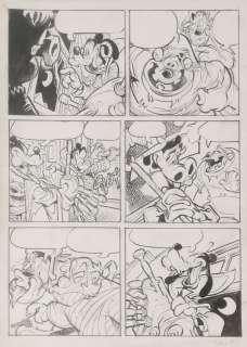 Tavola originale Topolino n°3388 “Pippo e la cornamusa spettrale ” pag.7 – Fabio Celoni