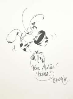 BATEM  "Le Marsupilami"  Dessin Ã  l’encre sur papier Signé, daté 94 et [...] | Arthema Auction