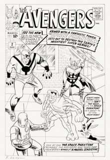BAMBOS, Georgiou - Lot 46 - The Avengers Re-création de couverture, hommage aux...
