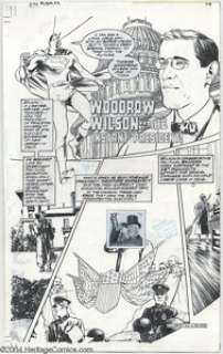 Gene Ha - Original Art for Celebrate the Century Stamp Album #2 Superman and President Wilson, pages 2 and 3 - | Heritage